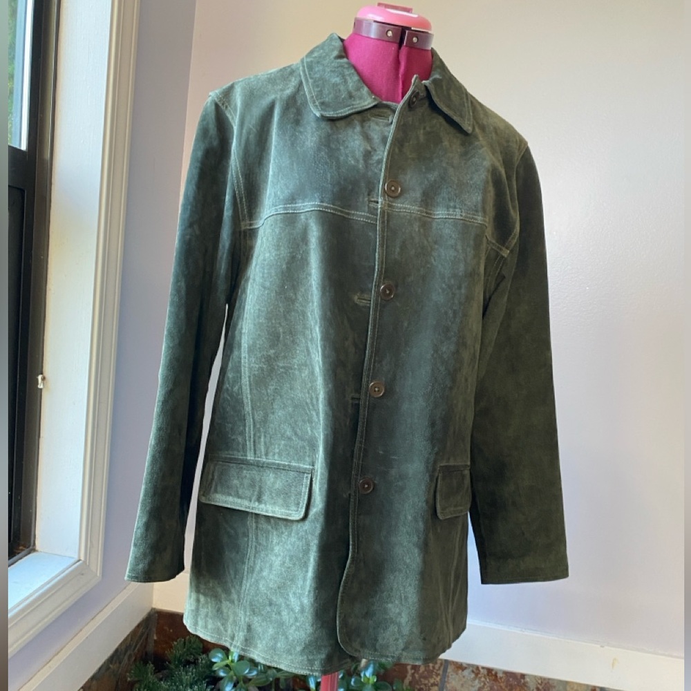 Green Leather Jacket for Women